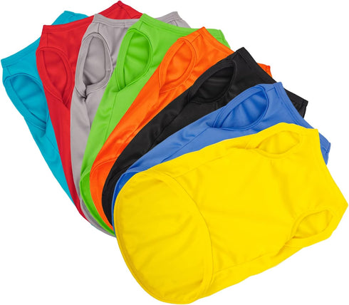 8 Pieces Dog Shirts Pullover Soft Blank Puppy T-Shirt Small Dogs Colorful Solid Pet Summer Clothes Plain Shirts Sleeveless Outfit for Most Dogs Ca...