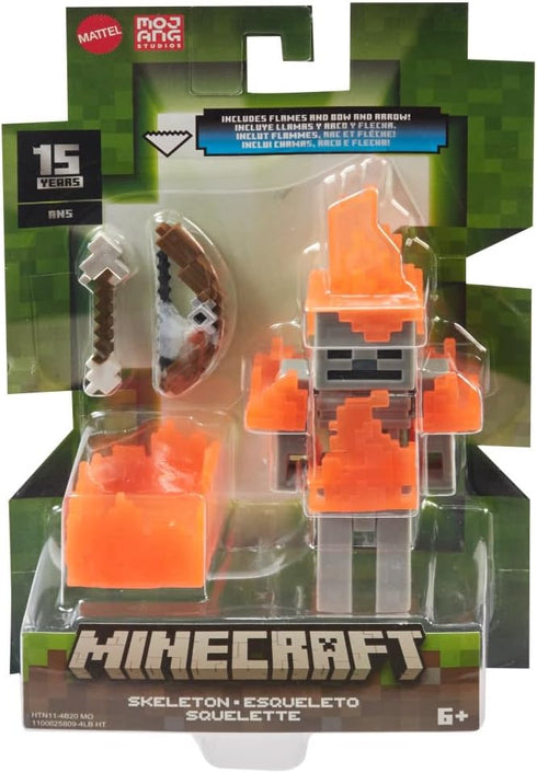 Mattel Minecraft Vanilla 3.25 inch Skeleton Action Figure for Ages 6+...