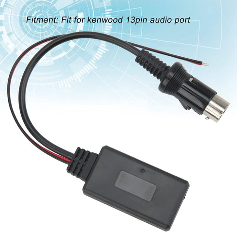 13Pin Wireless Audio Adapter,KIMISS ABS Bluetooth 5.0 Module Wireless Audio Cable Adapter Car Radio Stereo Parts for Kenwood......