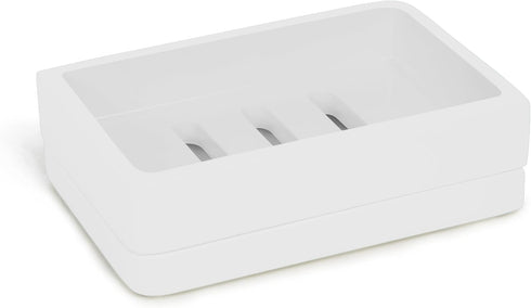 Kassatex Lacca Bath Accessories Soap Dish, White...