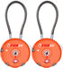 Forge Quality TSA Approved Luggage Locks for Travel Accessories, Suitcase, Pelican case, Set Your own Combination, Zinc Alloy Body-Cable Locks Ora...