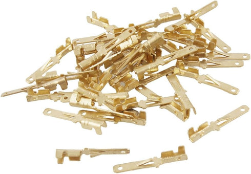 uxcell 2.8mm Wiring Connectors Male Spade Crimp Terminals 40pcs Gold Tone...