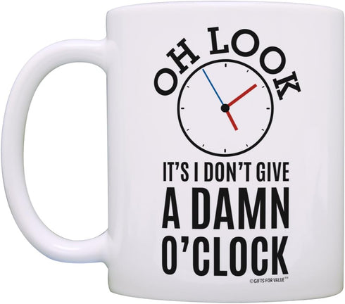Happy Retirement Gifts for Women Oh Look Clock Funny Retirement Gifts for Men Retired Coffee Mug Tea Cup White...