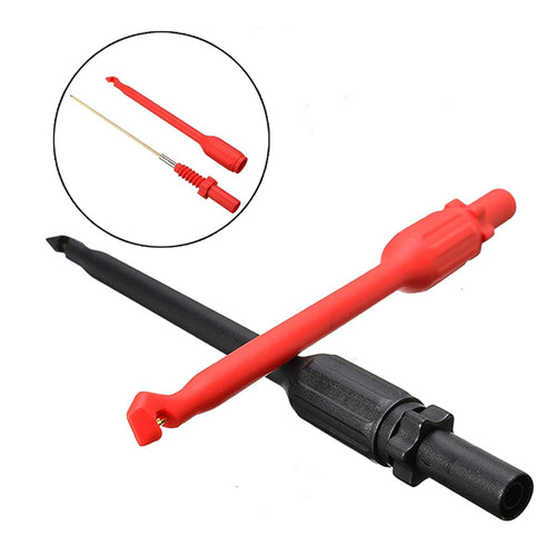 ZB-T12S Automotive Wire Piercing Probe Wire Piercing Clip Puncture WireBack Probe Pins Red Black 160 * 16mm?Use for 4mm Banana Extended Test Cable...