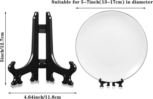 Patelai 48 Pieces Mini Easel Stands Plastic Plate Stand Holder Display Picture Easel for Display Picture Frame Collectibles Desktop Weddings Party...