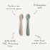 mushie Silicone Baby Feeding Spoons | 2 Pack (Dried Thyme/Natural)...