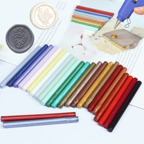 Wax Seal Sticks for Wax Seal Stamp, ONWINPOR 20PCS Gray Wax Sealing Sticks for 0.43’’ Glue Gun, Wax Seal Set Great for Sealing Wax Stamp, Wedding ...