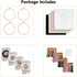 CHWANG Embroidery Starter Kit 4 Pack Floral Cross Stitch Beginner Kit with Plastic Hoop, Instructions and Threads, Full Range of Embroidery Kits f...