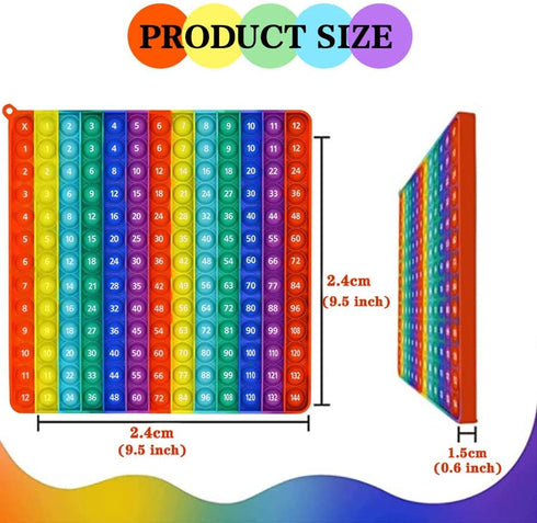 AK-SHIP Multiplication Game Table Bubble Toys Relieve Stress and Anxiety ?Education Various Teaching Operations (Multiplication Table 12*12)...