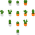 AUAUY 12PCS Fridge Magnet Cactus, 3D Mini Magnets Strong, Cute Small Magnets, Magnets for Whiteboard Office Kitchen Home Decor Refrigerator Use, C...