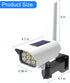 Solar Powered Fake Security Camera, Dummy Simulated CCTV Surveillance System with LED PIR Motion Sensor Detection Light for Indoor Outdoor Home, O...