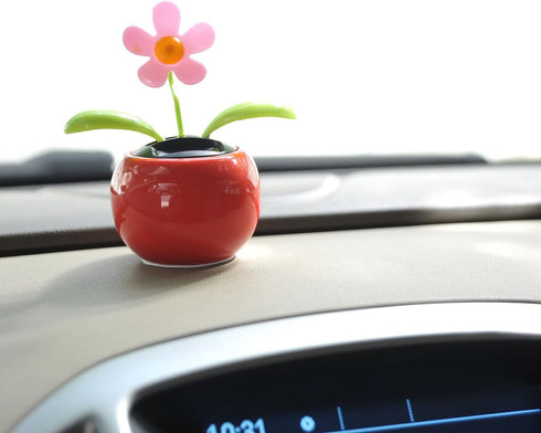 PowerTRC Solar Powered Dancing Flower | Desk, Window, Or Car Decoration Gift Toy | No Batteries Required | Fun Swinging Solar Flower...