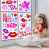 XIMISHOP 6pcs Valentine's Day Gel Window Clings,Valentine's Day Window Clings Sticker for Valentine's Day Window Decors...