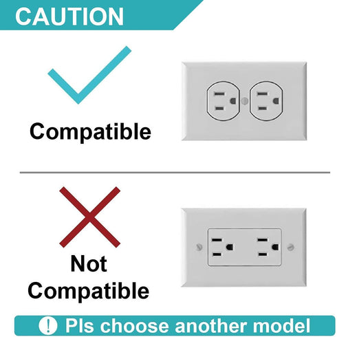 Outlet Shelf, Wall Holder for Kitchen Organization,A Space Saving Solution for Google,Speakers, Phones, Electric Toothbrush(White-Standard-Horizon...