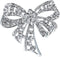1 Piece Brooch Pin Bow Brooch Rhinestone Bow Brooches Bowknot Brooch Pin Vintage Fashion Jewelry Accessories, Silver...