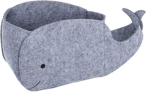 STOBOK Felt Storage Bin, Whale Shaped Storage Basket Fabric Foldable Storage Bin Sundries Organizer Toy Storage Bin for Home Nursery Toys Containe...