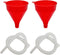 2 PCS Funnels for Automotive Use, Flexible Plastic Wide Mouth Funnel with Long Hose, Filling Funnel for Engine Oil Gas Fuel Water Fluid Liquid Tra...
