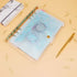 A5 6-Ring Clear PVC Binder Planner Cover Gold Rings Loose Leaf Notebook Binder Transparent Refillable Notebook Shell Protector (Clear PVC Style Go...