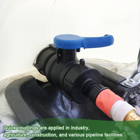 275 330 Gn IBC Tote Fittings Food Grade Water Tote Hose Adapter IBC Tote Tank Connector Tote Valve Fitting Drain Adapter 2" Coarse Thread X 3/4" M...