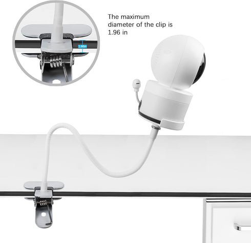 Clip Mount for VTech VM5463/RM5764HD/ RM5764-2HD/ RM5864HD /RM5864-2HD /RM7764HD/ RM7764-2HD/BM3800/BM4700/ BM5600/ BM5700 Baby Monitor Camera Wit...