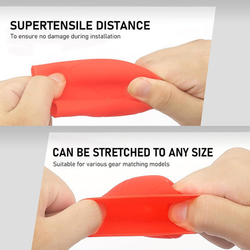 2 PCS Car Gear Shift Head Cover, Comfortable Handle Handbrake Shifter Cover, Anti-Slip Auto Knob Gear Stick Protector, Replacement Decorative Acce...