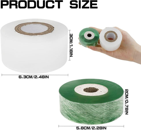 2Pcs Grafting Tape for Fruit Trees,Nursery Sealing PVC Stretchable Garden Parafilm Tape Plants Repair Budding Tape for Garden Tree Seedling...