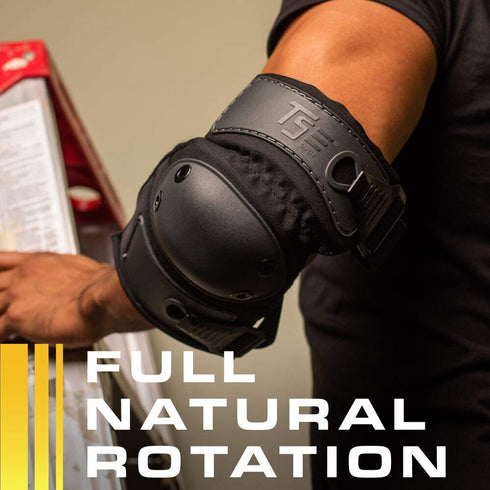 Exo-Guard II Professional Work Elbow Pads Protective Gear for Men Women Flexible Pads with Adjustable Straps Industrial Strength - Heavy Duty Padd...