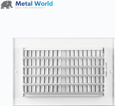 Metal World 10"x4" 2-Way 1/2" Fin Steel Register...