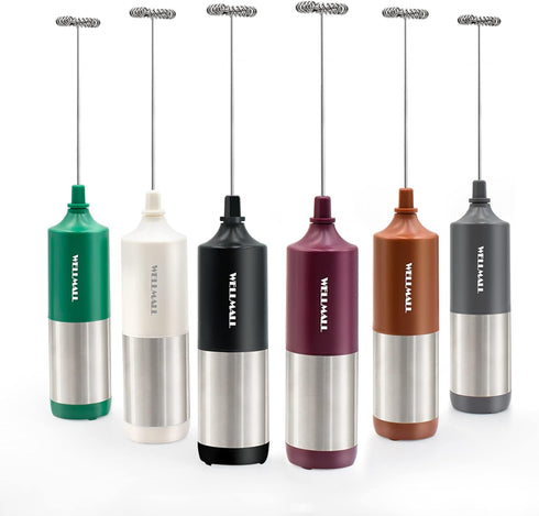 Milk Frother Handheld Battery Operated, Waterproof Electric Whisk Foam Maker for Coffee, Durable original Drink mixer for Latte, Cappuccino, Hot C...