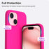 ORNARTO Compatible with iPhone 15 Plus Case 6.7", Slim Liquid Silicone 3 Layers Full Covered Soft Gel Rubber Cover Protective Phone Case with Anti...