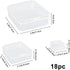 Mini Storage Containers, Mixed Sizes Small Rectangular Clear Plastic Storage Containers Box with Hinged Lid for Beads, Organizie Tiny Items, Other...