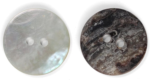 Agoya(Cultural Pearl shell) shell button - thicker than normal size : 36pcs - (40L(1?),25mm...