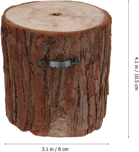 EXCEART Tree Stump Round Wood Stump Flower Bark Holder Flower Arrangement Stand Place Card Wooden Holder Plant Rack Stand for Garden Household Liv...