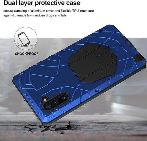 Galaxy Note 10 Case Metal, Samsung Note 10 Case Heavy Duty, Gorilla Glass Cover Armor Aluminum Alloy Bumper Military Shockproof Hard Defender Outd...