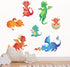 Large Dragon Wall Decals Cartoon 3D Dinosaur Kids Wall Stickers Peel and Stick Vinyl Dragon Dinos Wall Decals Stickers for Kids Bedroom Playroom B...