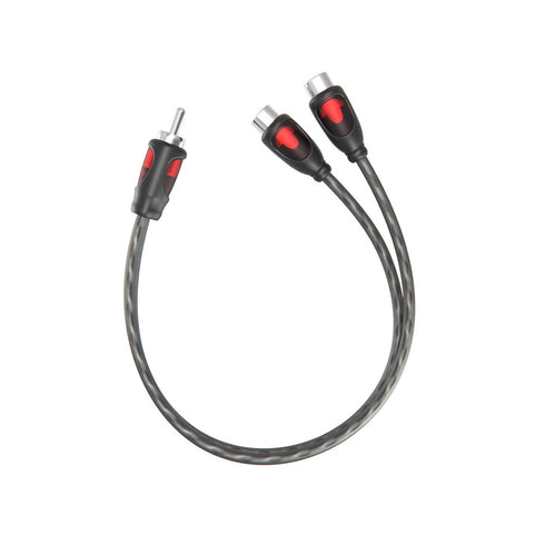 1ft RCA 1 Male to 2 Female Audio Speaker Y Adapter Splitter Cable (2 Pack)...