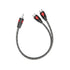 1ft RCA 1 Male to 2 Female Audio Speaker Y Adapter Splitter Cable (2 Pack)...