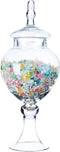 Diamond Star Glass Apothecary Jars with Lids for Candy Buffet - Large Apothecary Jars for Bathroom, Candy Bar, Kitchen, (Height: 16.5" Body: 6.5)...