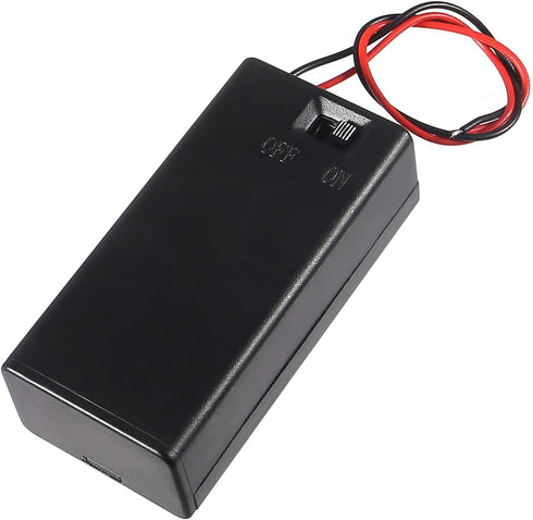 10Pcs 9V Battery Holder, 9 Volt Battery Holder with Switch, 9v Battery Case Connector Wire Spring Clip DIY Plastic Cell Batteries Container Power ...