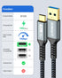 SUNGUY 10Gbps Android Auto USB C Cable, 1.5FT 3A USB 3.1 Gen 2 Fast Charge & Data Transfer USB C CarPlay Cable, Compatible with iPhone 15/15 Pro M...