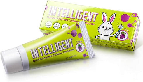 INTELLIGENT Enzymatic Kids Toothpaste – White Healthy Teeth for Baby and Toddler, Natural Non-Foaming Infant Tooth Paste, Sulfate-Free, Fluoride-F...
