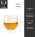 Viski Globe Glass Whiskey Tumblers, Etched Glass Whiskey Enthusiast Gift and Glassware Accessory, 10 oz, Set of 2...