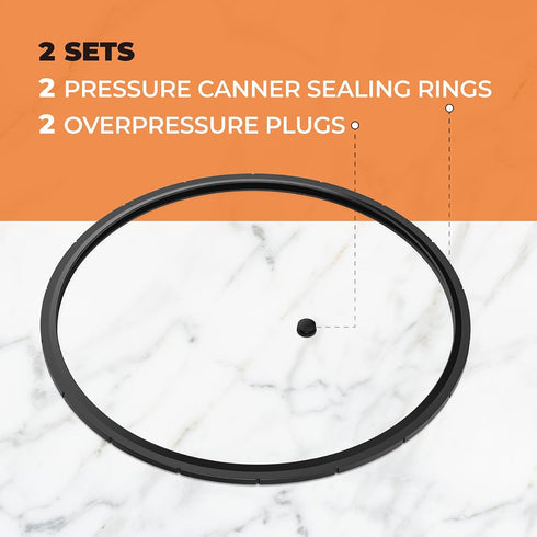 2Pcs 09985 Pressure Canner Sealing Ring Replacement for Presto 01745 01751 01755 01781 01782,Pressure Cooker Gasket Fits for Presto 16 18 23 Quart...