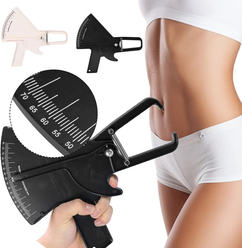 Body Caliper, 0-80MM Body Fat Measure Skinfold Caliper, Weight Loss Measuring Tester, Skinfold Fat Caliper for Fitness 2 Colors(black)...