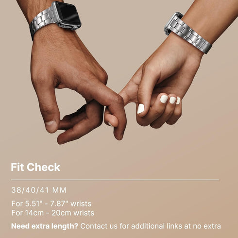 Fullmosa No Tools Needed Compatible Apple Watch Bands for Women Men 41mm 40mm 38mm 46mm 49mm 45mm 44mm 42mm, Metal Strap with Case for iWatch Seri...