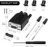 DB9 Female Breakout Connector, 9PIN Port Solderless RS232 D-SUB RS485 Serial Adapter, Solderless Module Board with Screw Terminals, Case, Long Bol...