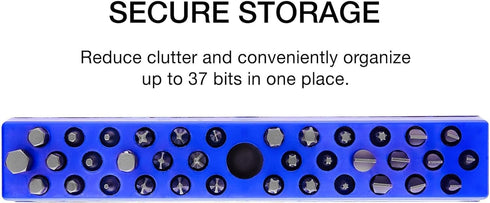 NEIKO 02401A H?? ??t Organizer, 37 Hole Drill B?t Holder Organizer, 1/4" H?x for Storage of He? ?its and Drill ??ts, Magnetic Bit Holder with Magn...