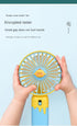 New Cartoon Fruit Handheld Fan USB Charging 2-speed Wind with base Portable Fan Summer Fan Gift fan (yellow)...