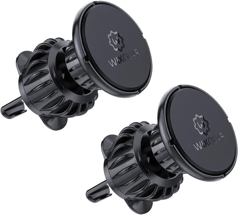 WixGear [2 Pack Universal Air Vent Magnetic Phone Holder for Car, Phone Mount for Car for Cell Phones and Mini Tablets (New Upgraded Vent Locks)...