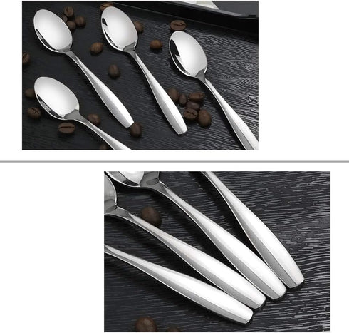 12 Pieces Demitasse Espresso Spoons, Stainless Steel Small Spoons, 5 Inches...